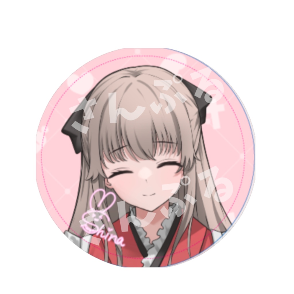 56mmサイン付き缶バッジ【表情3種】