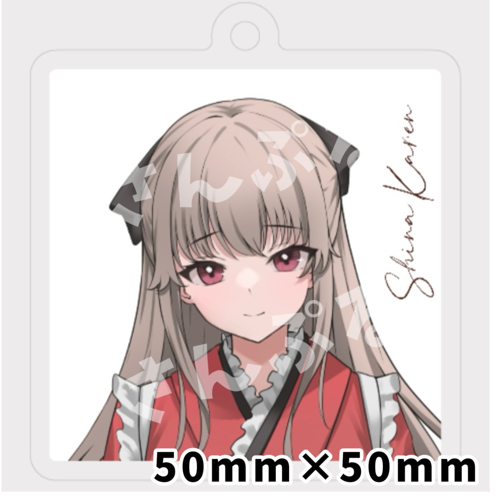 スクエアアクリルキーホルダーA_50mm