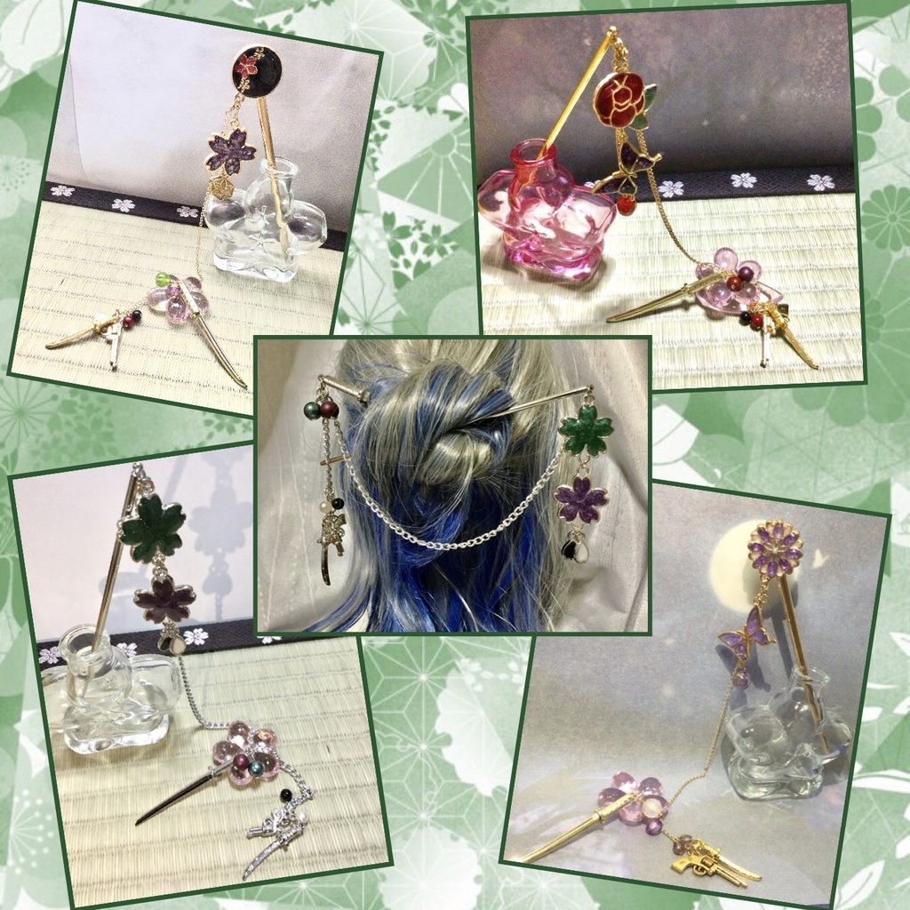 刀剣二連簪〜大正浪漫〜 イメージアクセサリー