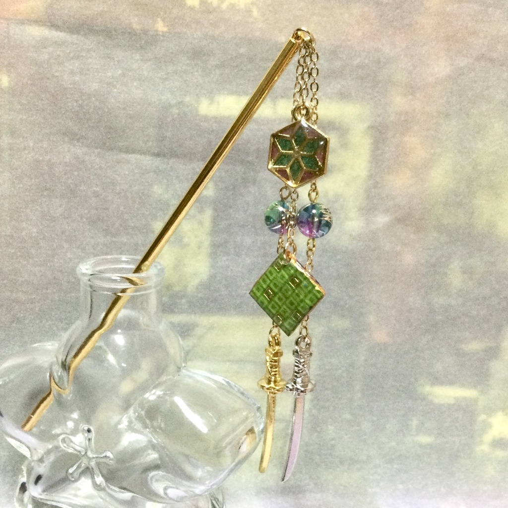 和柄刀剣簪 ~桔梗