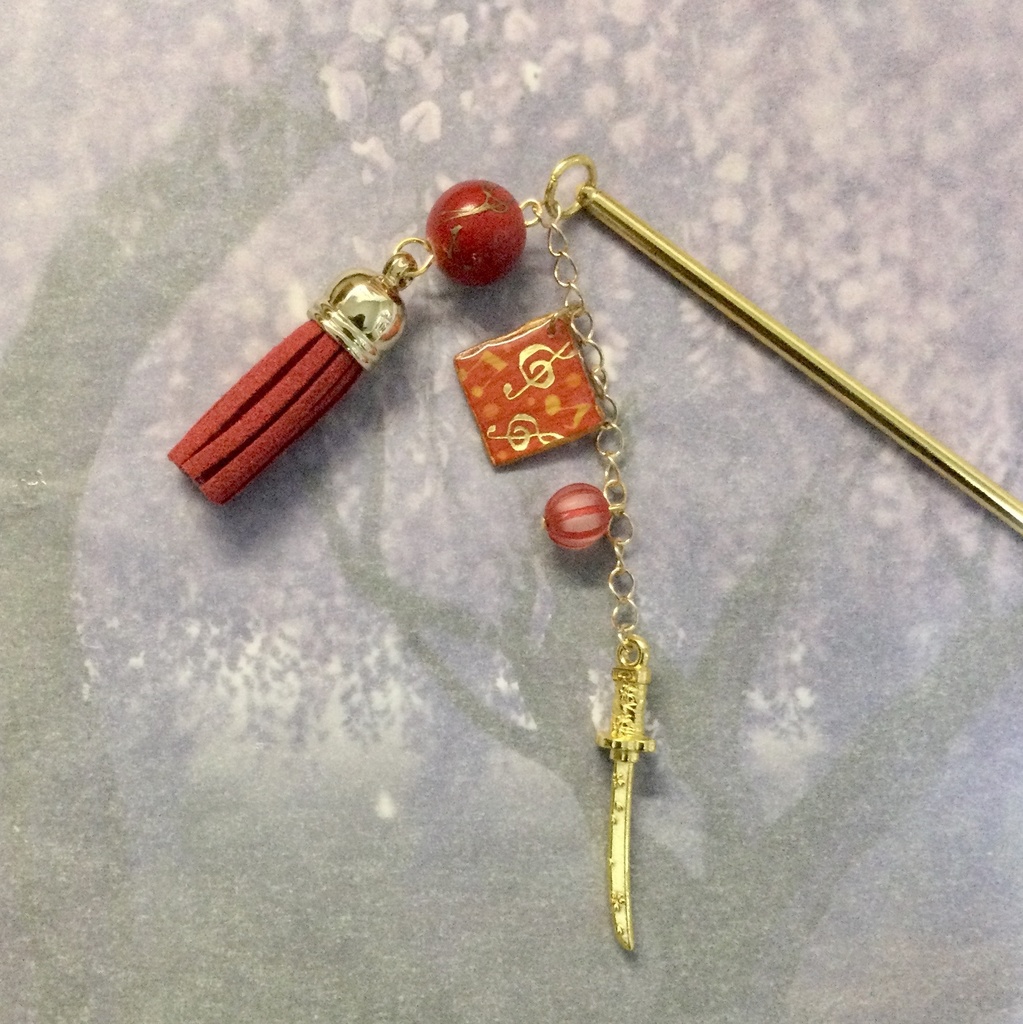 和柄刀剣簪 〜朽葉