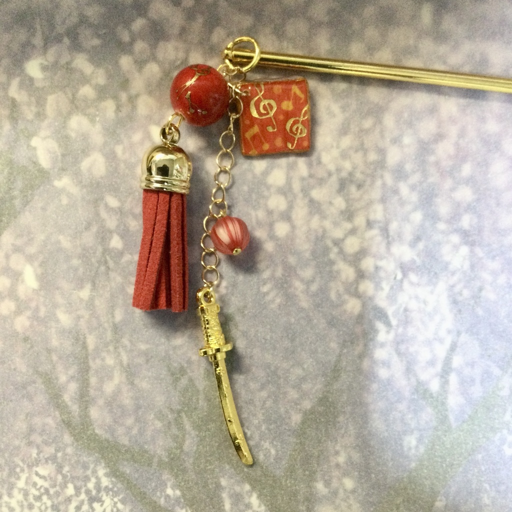 和柄刀剣簪 〜朽葉