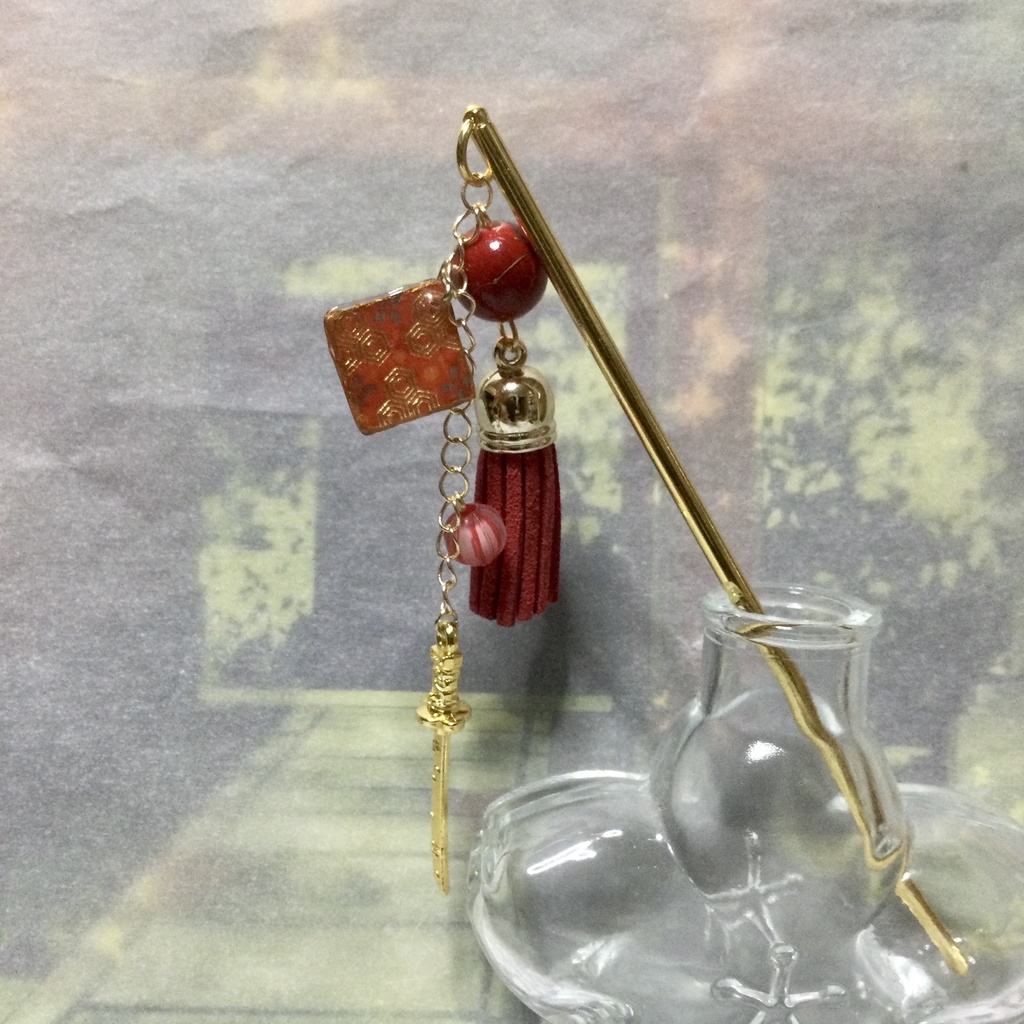 和柄刀剣簪 〜朽葉