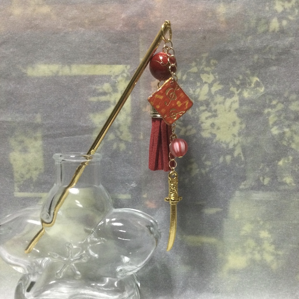 和柄刀剣簪 〜朽葉