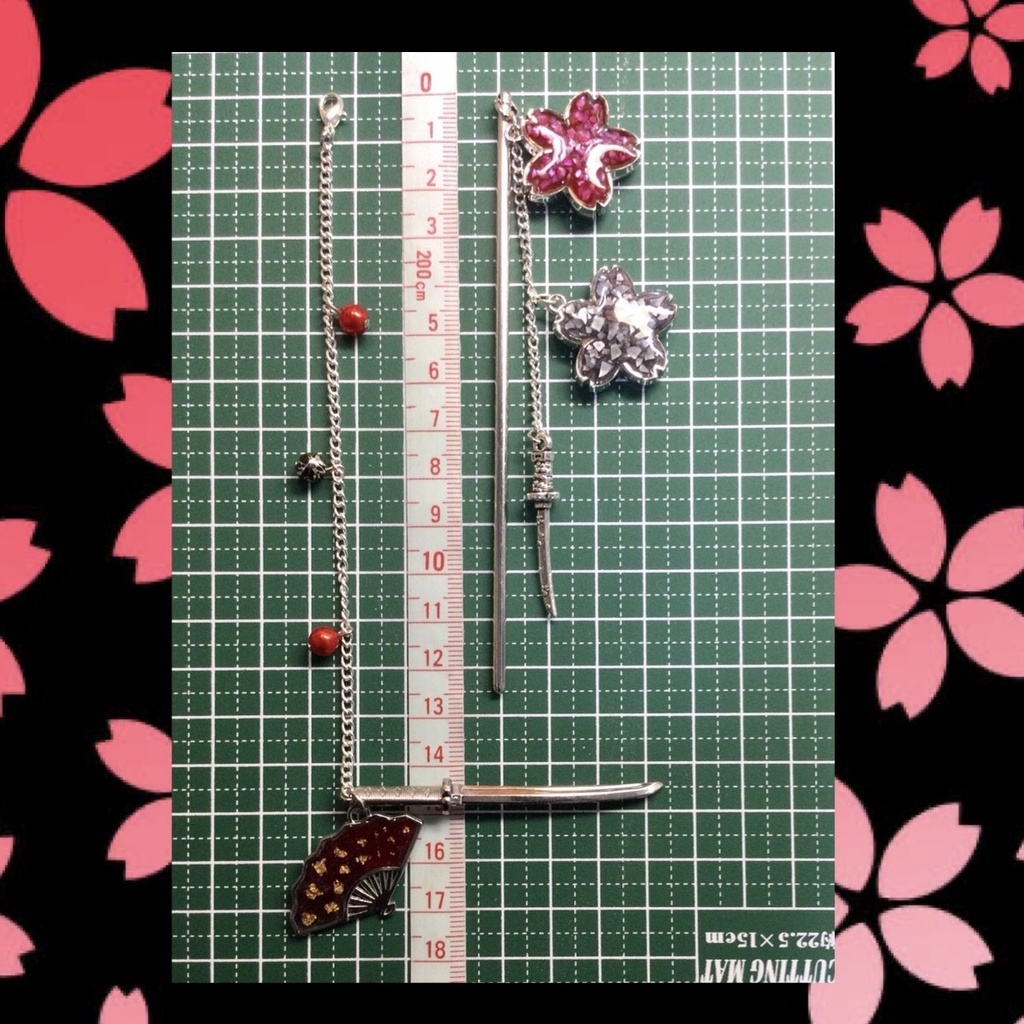 刀剣二連簪 赫灼