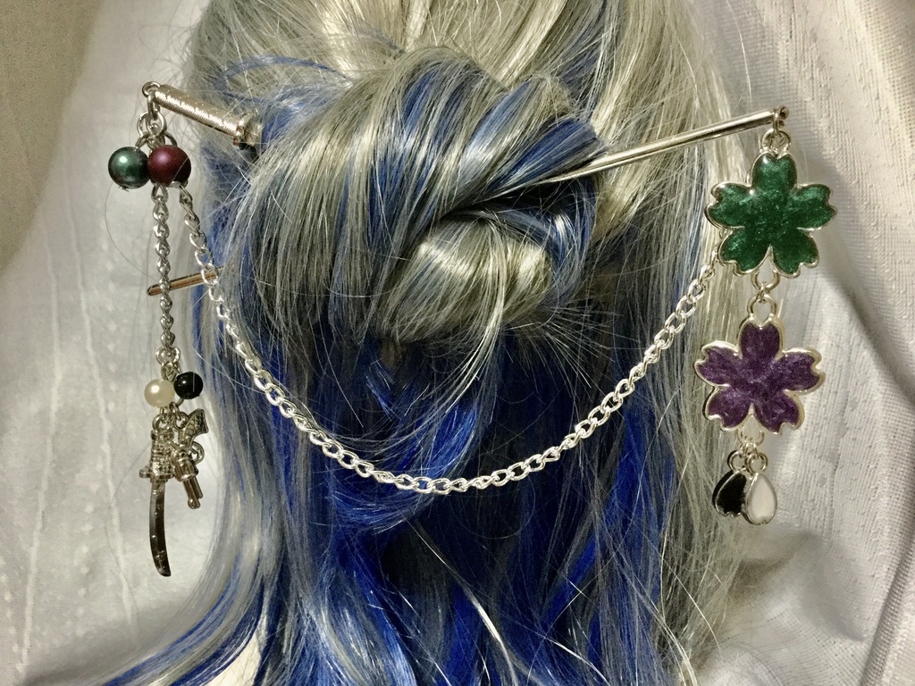 刀剣二連簪 赫灼