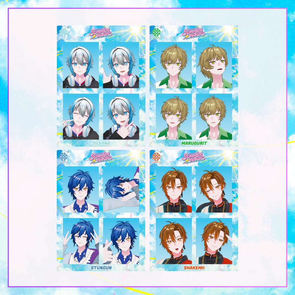 【SUMMER☆M4GIC】ランダム証明写真風ステッカー