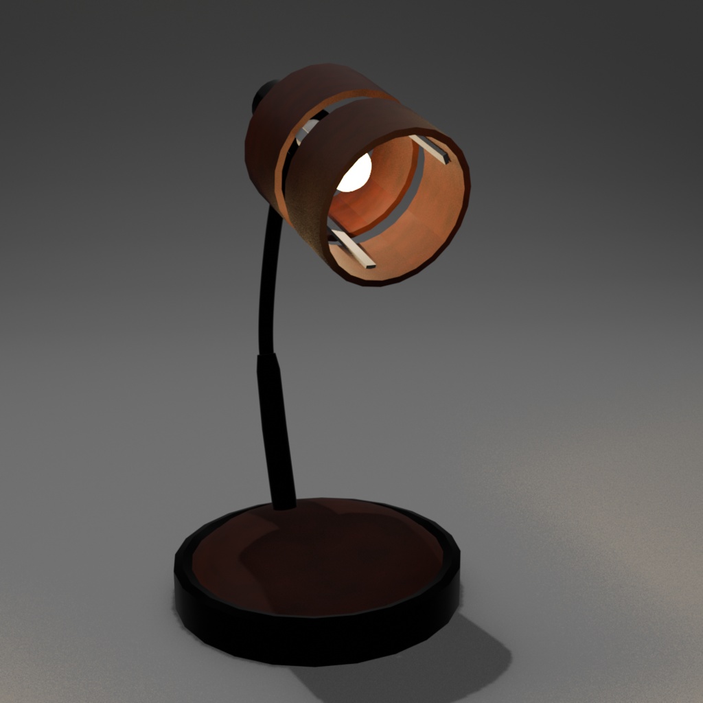 デスクランプ　３Dモデル（ON/OFF）