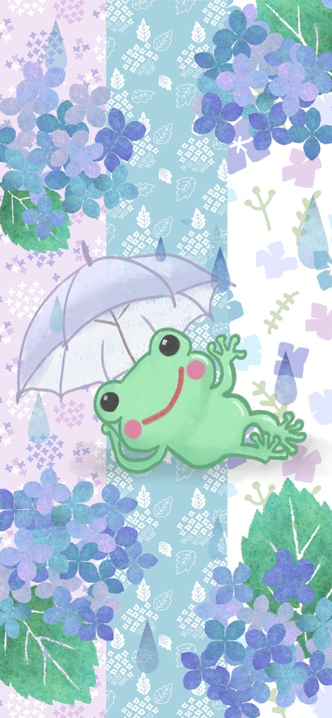 【スマホ待ち受け】6月のカエル