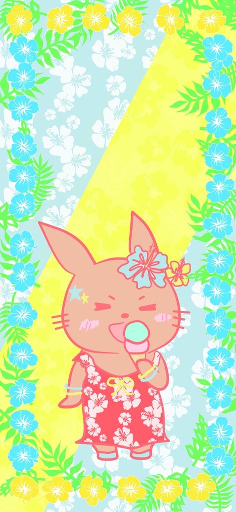 【スマホ待ち受け】ギャルうさぎ🌺🐰