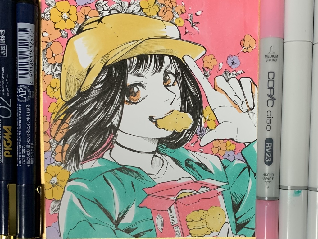 バレンタイン色紙【ポーチュラカ】