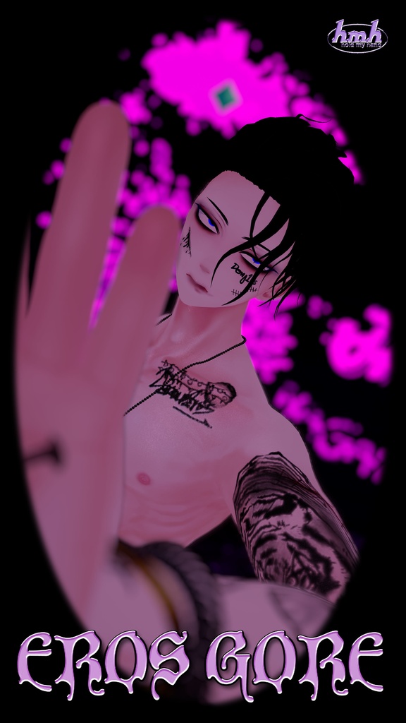 【VRChat】 Artist's Premium Tattoo Pack : "Eros Gore" / Tattoo, タトゥー、刺青、イレーズ味を出せる、 みんなのタトゥーテクスチャー