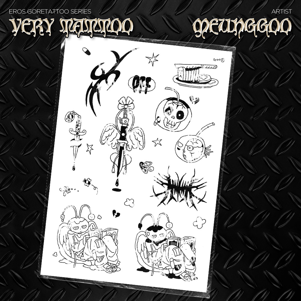 【VRChat】 Artist's Premium Tattoo Pack : "Eros Gore" / Tattoo, タトゥー、刺青、イレーズ味を出せる、 みんなのタトゥーテクスチャー