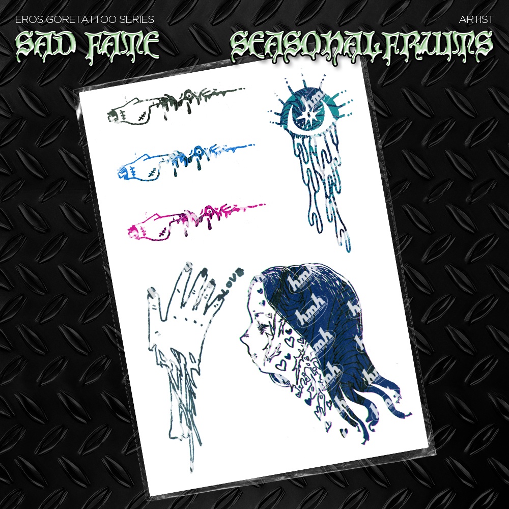 【VRChat】 Artist's Premium Tattoo Pack : "Eros Gore" / Tattoo, タトゥー、刺青、イレーズ味を出せる、 みんなのタトゥーテクスチャー