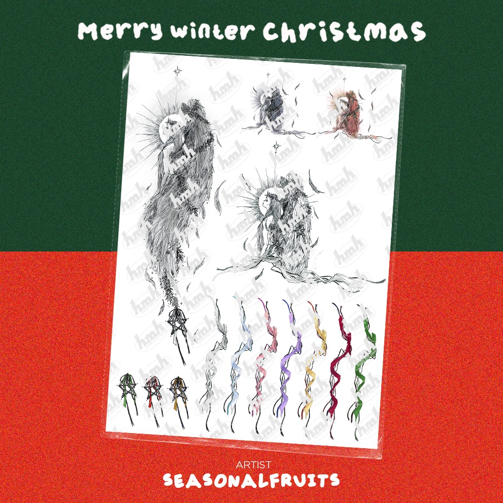 【VRChat】 " Merry Winter Christmas" : Artist's Premium Tattoo Pack / Tattoo, タトゥー、刺青、イレーズ味を出せる、 みんなのタトゥーテクスチャー