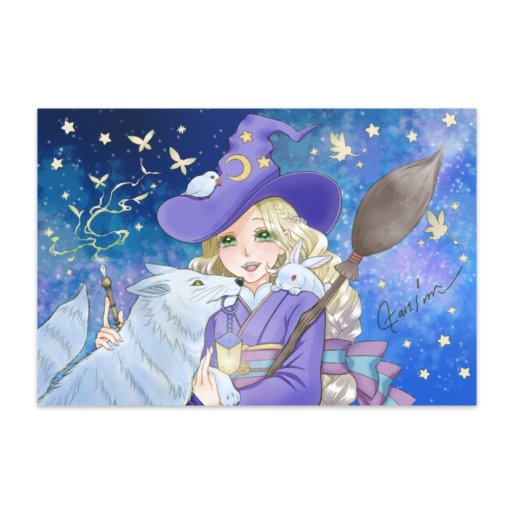 お絵描き魔女のメイジちゃんポストカードセット