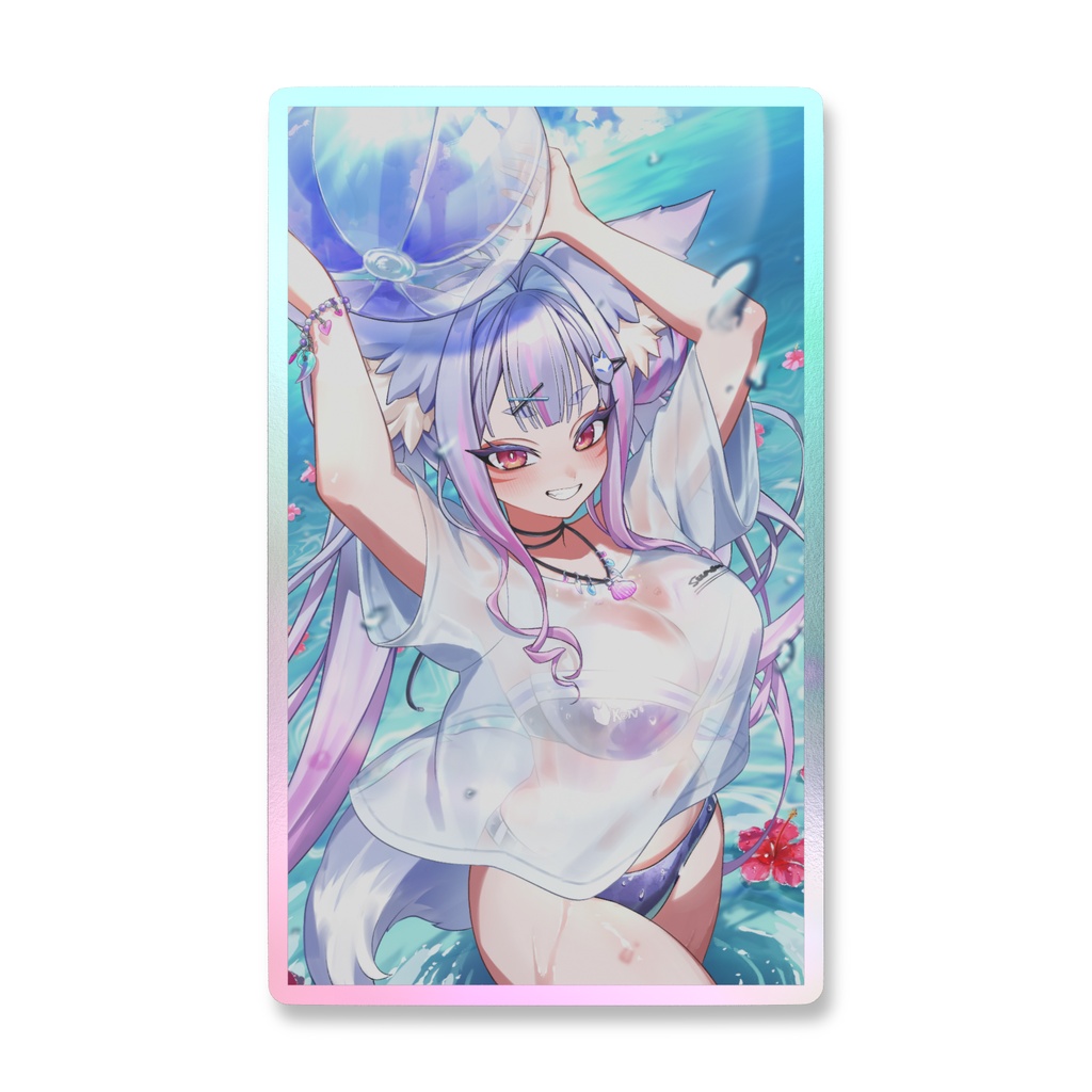 雪尾紺の夏グッズ2026「オーロラスマホステッカー(Tシャツver.)」