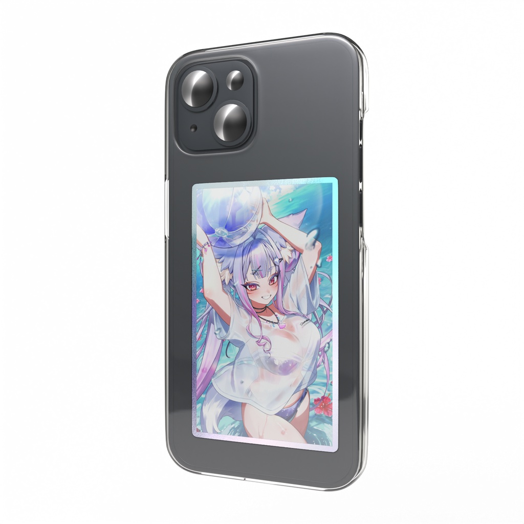 雪尾紺の夏グッズ2026「オーロラスマホステッカー(Tシャツver.)」