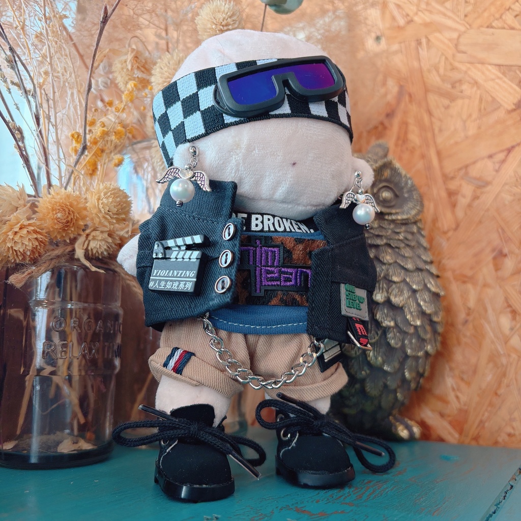 10cm15cmぬい用シルバー羽ハートイヤリング