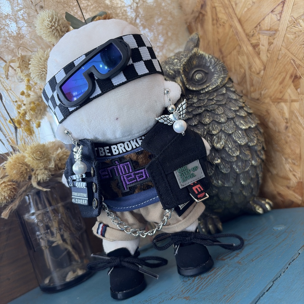 10cm15cmぬい用シルバー羽上向きハートイヤリング