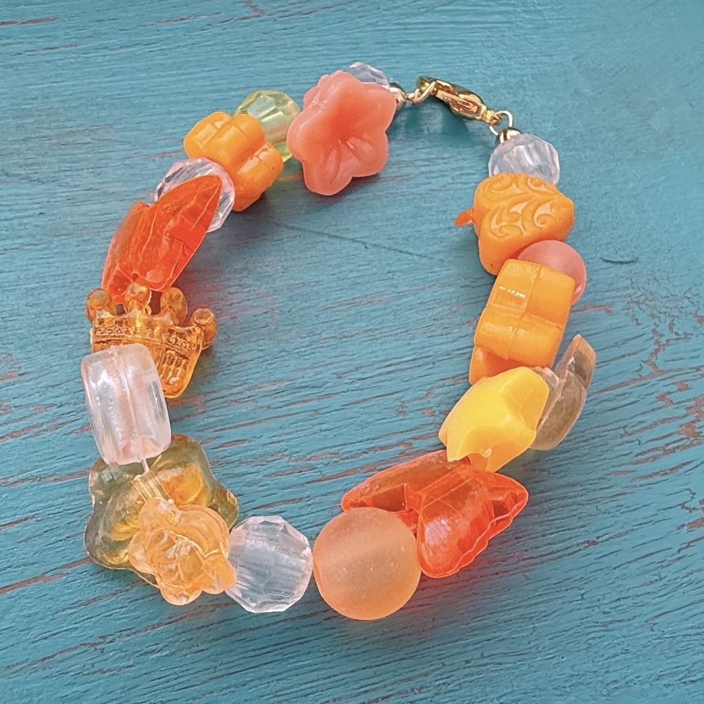 10cm15cmぬい用オレンジネックレス　推し活