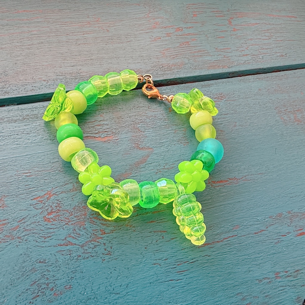 10cm15cmぬい用グリーンネックレス　推し活