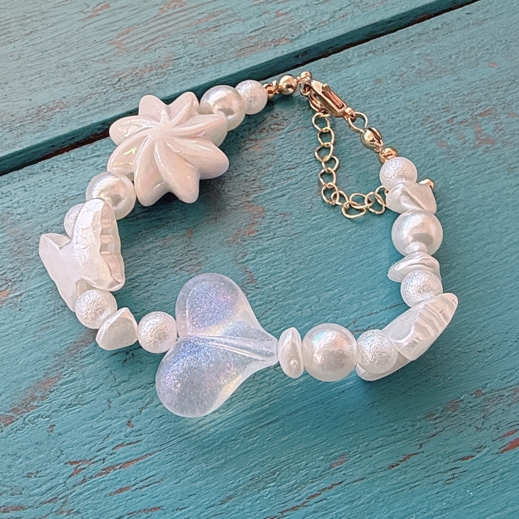 10cm15cmぬい用ホワイトネックレス　推し活