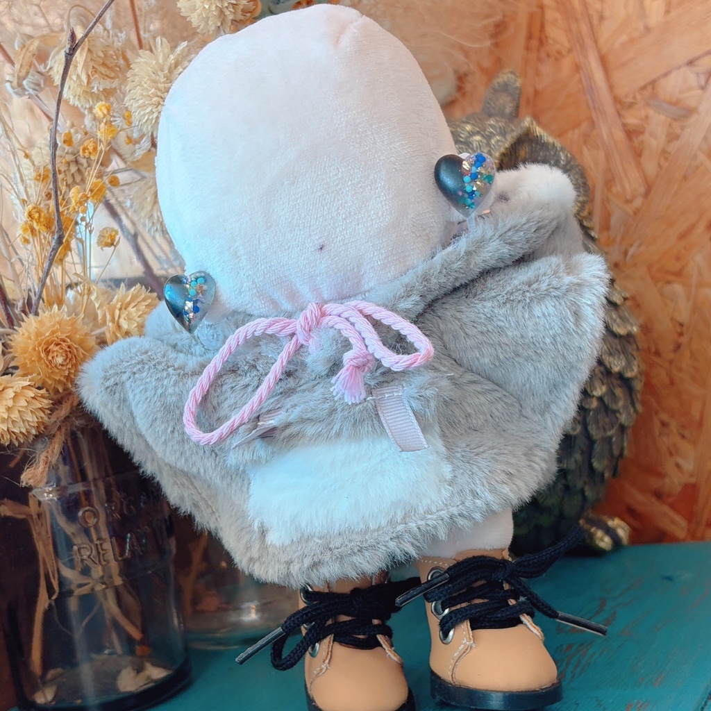 10cm15cmぬい用 セミマットハートイヤリング