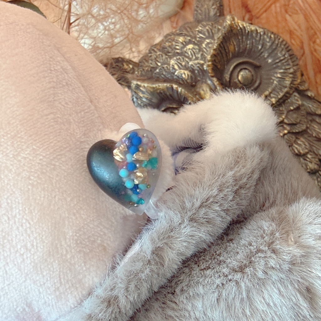 10cm15cmぬい用 セミマットハートイヤリング