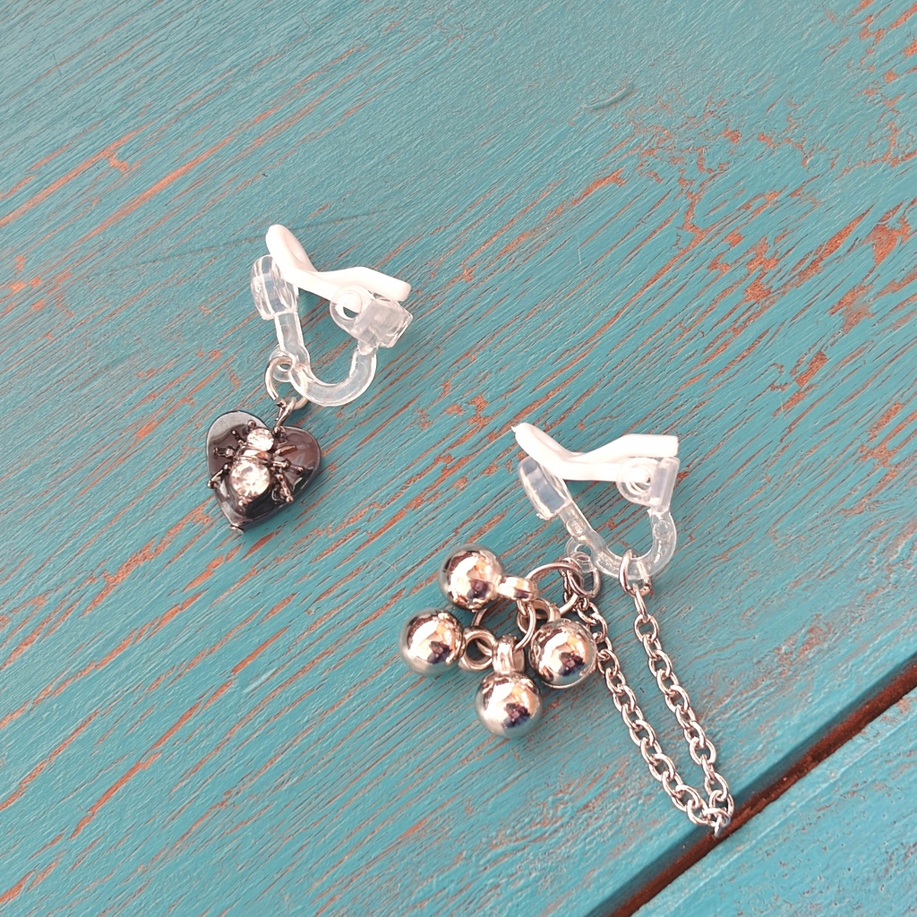 10cm15cmぬい用 蜘蛛モチーフイヤリング