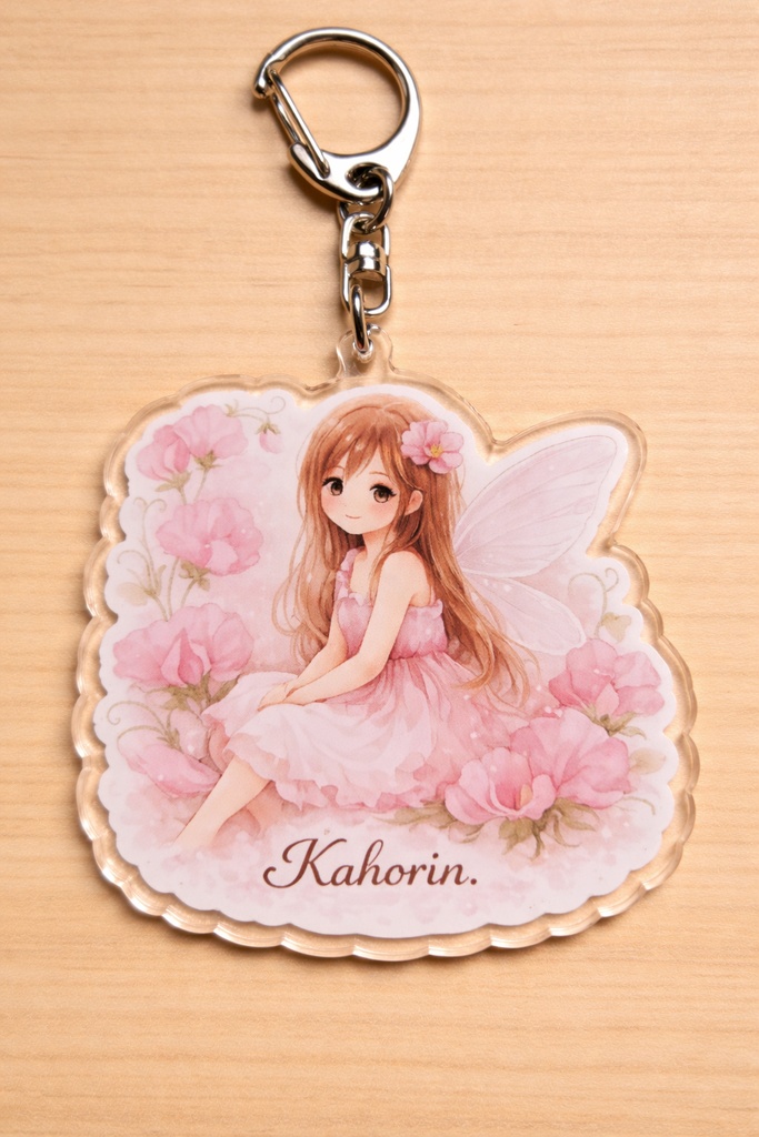 スイートピーの妖精さん♪キーホルダー70×70mm