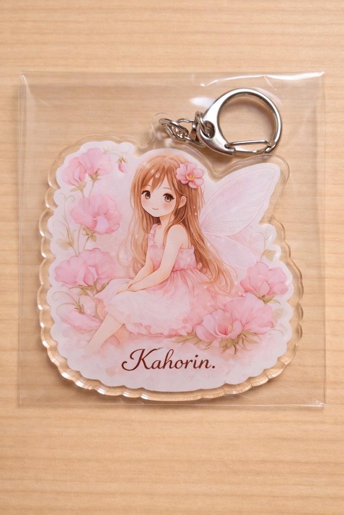 スイートピーの妖精さん♪キーホルダー70×70mm