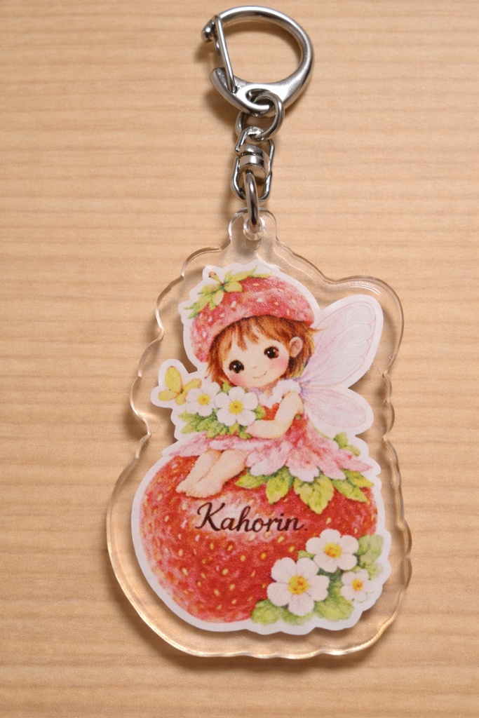 いちごの妖精さん②♪アクリルキーホルダー50×50mm