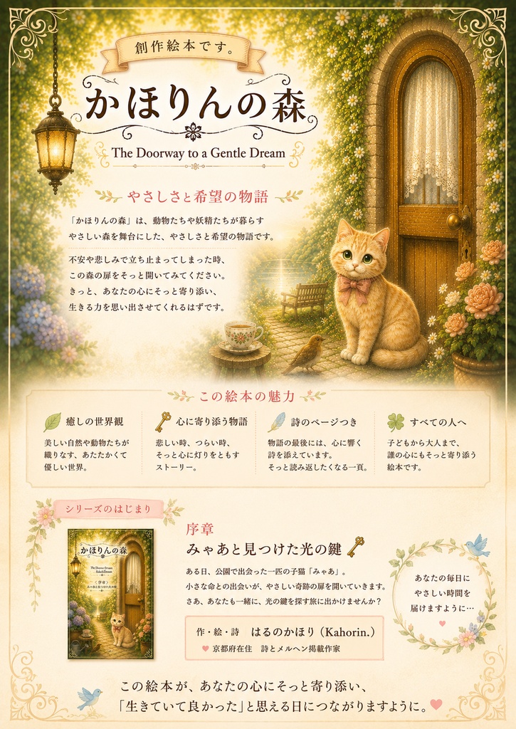 かほりんの森【序章】みゃあと見つけた光の鍵 創作絵本