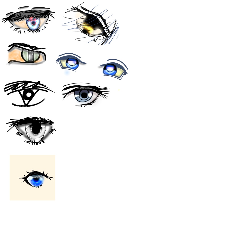 イラスト素材　目の詰め合わせ8個セット