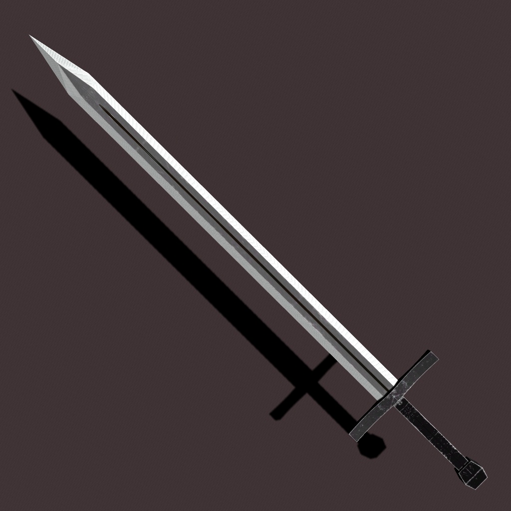 【3Dモデル】長剣・バスタードソード