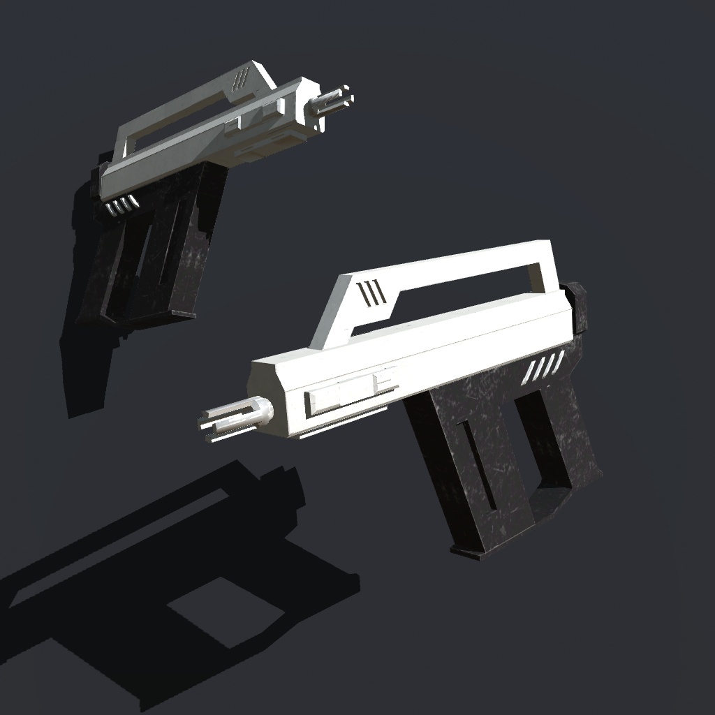 【3Dモデル】サブマシンガン(オリジナル) 2色カラバリあり