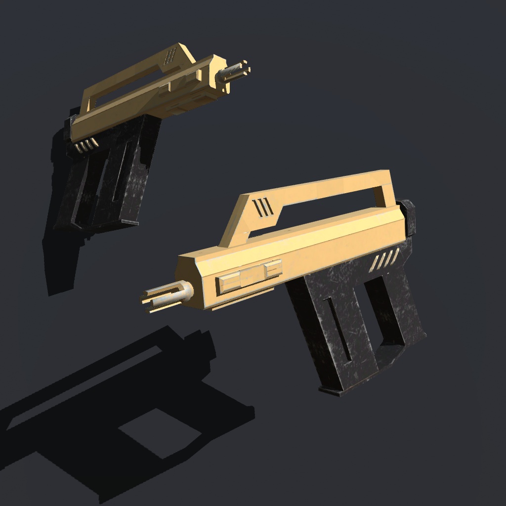 【3Dモデル】サブマシンガン(オリジナル) 2色カラバリあり