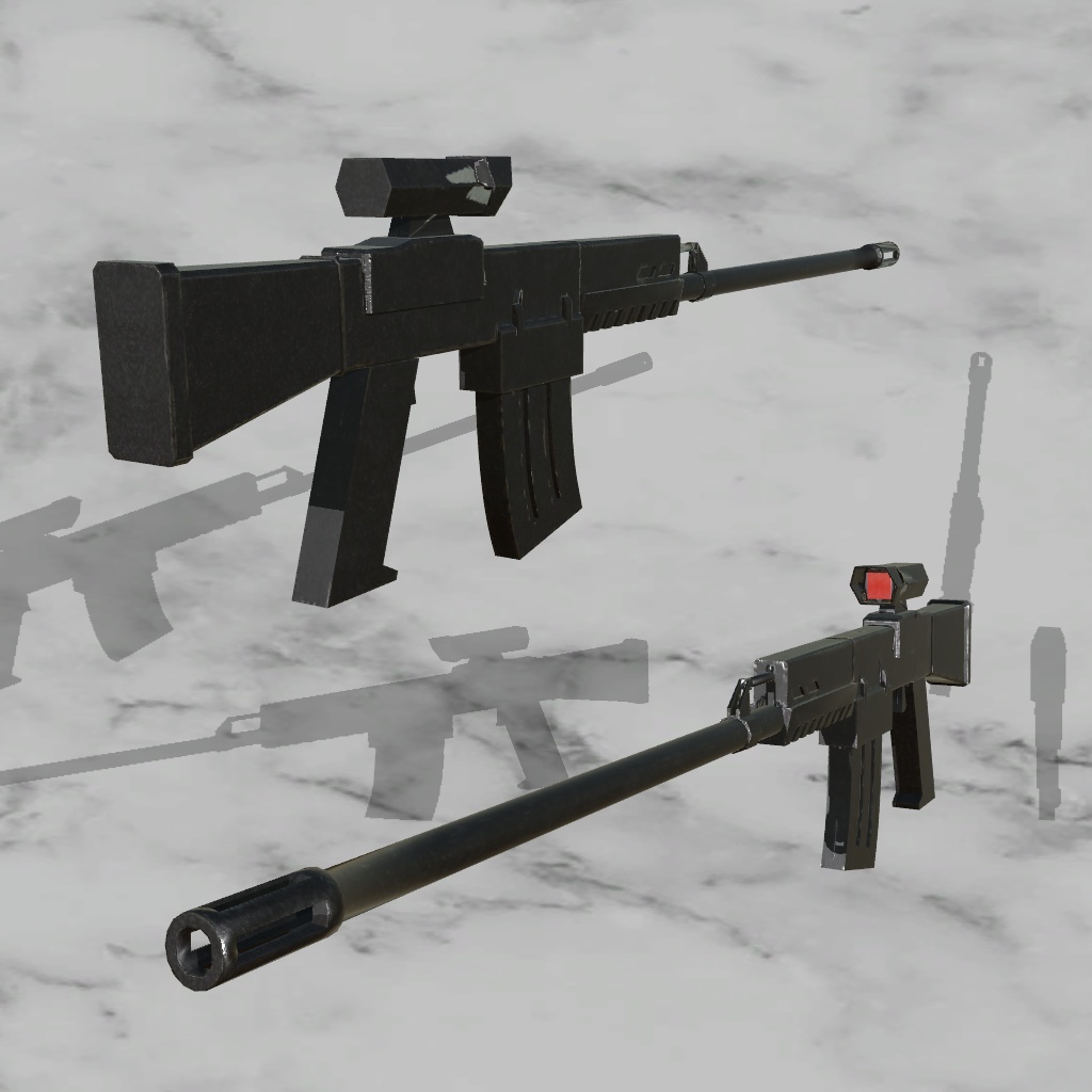 【3Dモデル】スナイパーライフル 2色カラバリあり