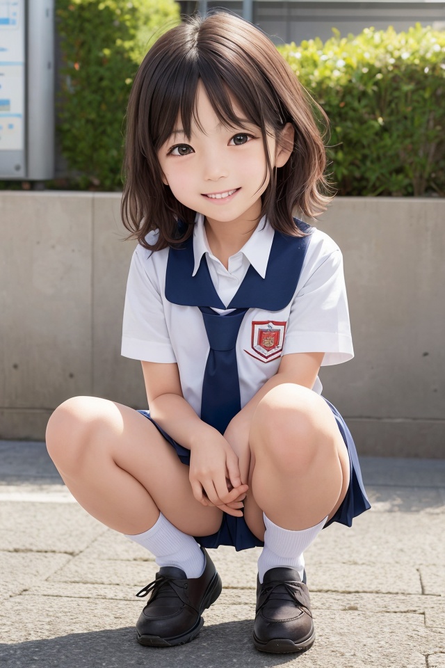 制服姿の女の子