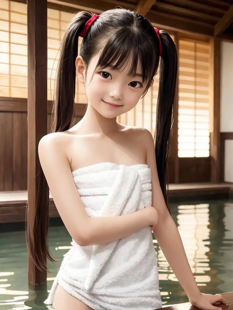 タオル一枚な女の子
