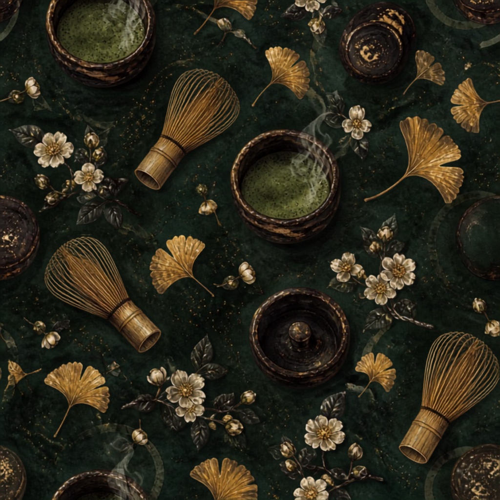 【商用可/高画質】深まる秋と金継ぎの美 - Dark Autumn Kintsugi デジタルペーパー・背景素材