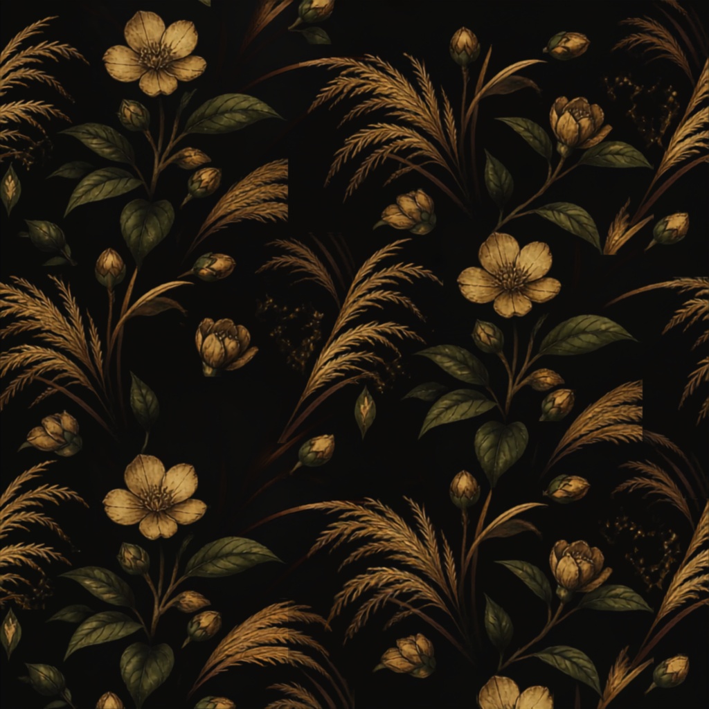 【商用可/高画質】深まる秋と金継ぎの美 - Dark Autumn Kintsugi デジタルペーパー・背景素材