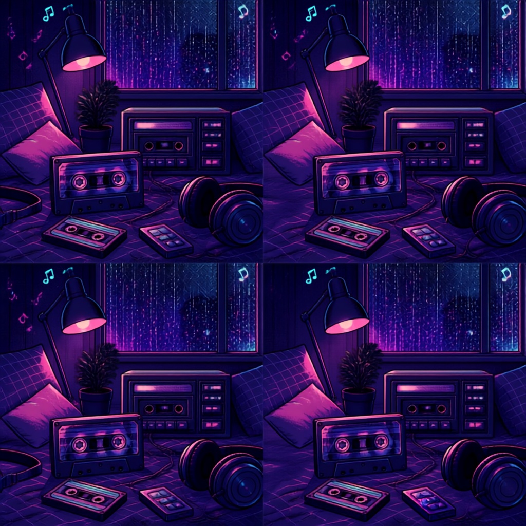 【背景素材】Y2K & Lo-Fi Nostalgia - 平成レトロとネオンチルのデジタルペーパー6種セット