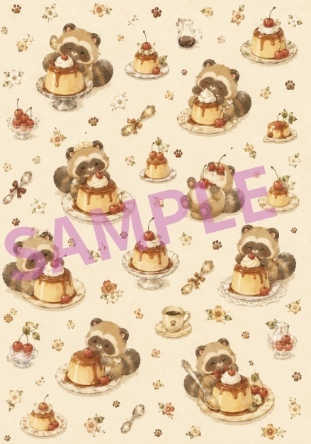 和あやかし喫茶 デザインペーパーセット(6枚) Retro Yokai Café Design Paper Set