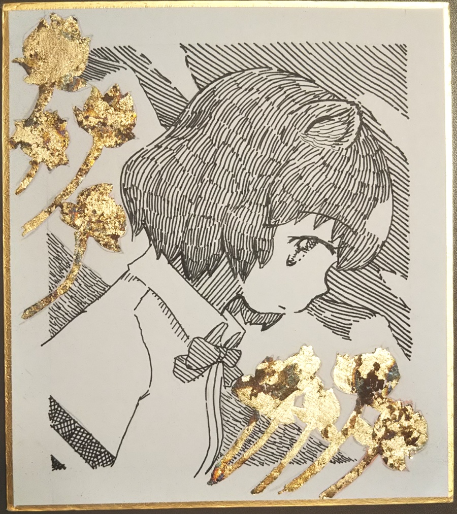けものフレンズ「ヒグマ」ミニ色紙原画