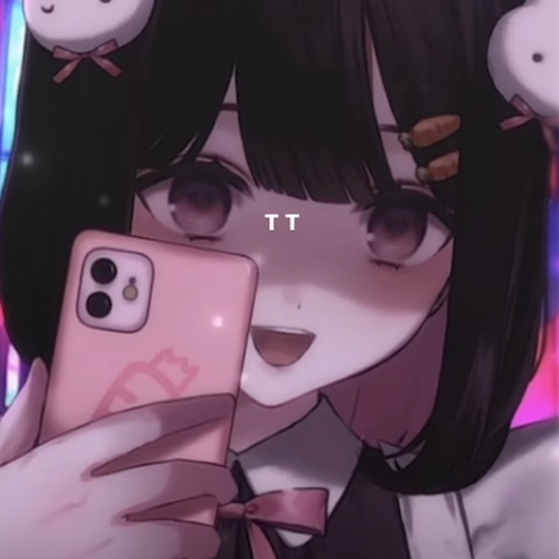 可愛いスマホを持つ手