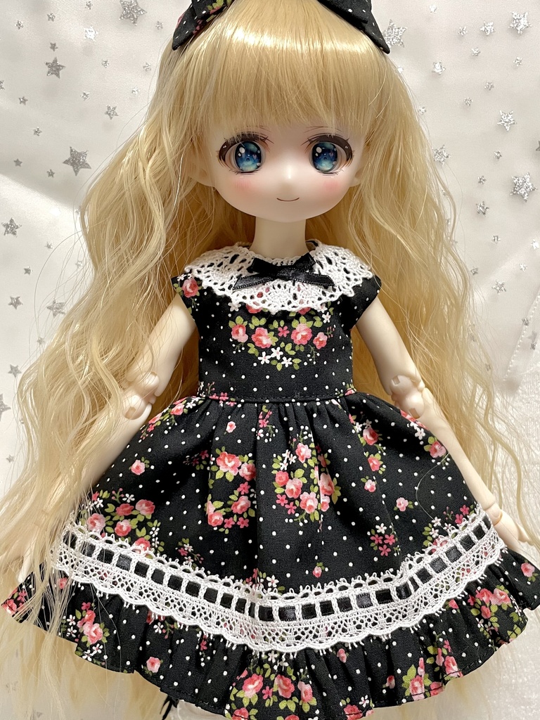 Tinyfox ドット バラ柄のシンプルなワンピースセット Atelier Doremi Booth