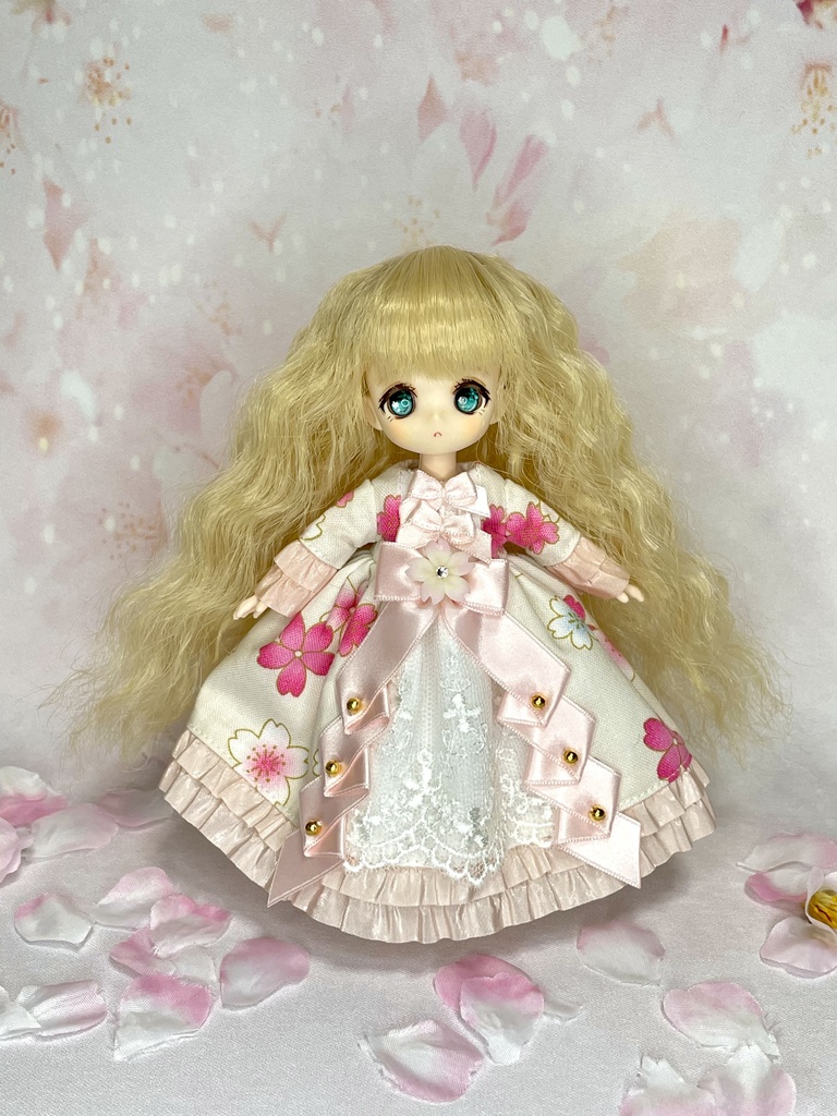 【オビツ11】桜のドレスセット【ピコP】