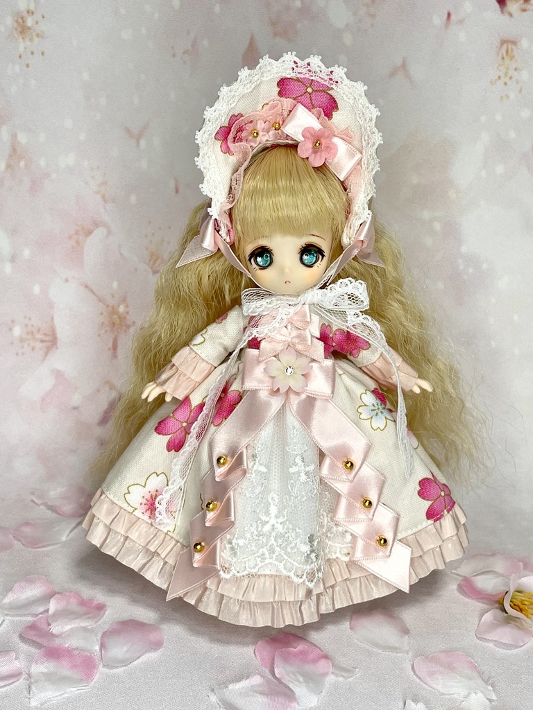 【オビツ11】桜のドレスセット【ピコP】